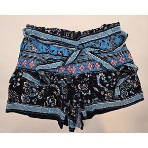 LOFT Womens Size S Paisley Patterned Shorts With Tie Waist NWT